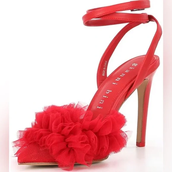 Gianni Bini
Mays Ruffle Mesh Ankle Strap Pumps Sz 7.5 - Picture 4 of 6